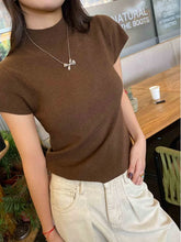 Load image into Gallery viewer, Knitted 2025 New Basic Sweaters Fashion Women Turtleneck Solid Thin Short Sleeve Slim Pullovers Streetwear Bodycon Sweater
