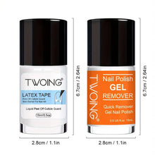 Load image into Gallery viewer, Nail Polish Gel Remover Set,2-5 Minutes Quick Remover Polish,With Gel Nail Polish Remover ,Nail  Latex Tape,For Nail Salon Care
