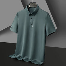 Load image into Gallery viewer, Men's Short Sleeve Solid Color Polo Shirt Breathable Comfortable Elastic Top New Arrivals Casual Business Style
