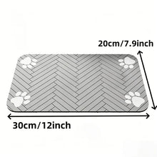 Load image into Gallery viewer, Pet Feeding Mat-Absorbent Pet Placemat for Food and Water Bowl, with Waterproof Rubber Backing, Quick Dry Water Mat for Dog Cat
