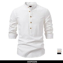 Load image into Gallery viewer, Solid Cotton Half Button Shirt
