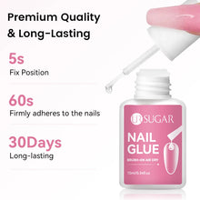 Load image into Gallery viewer, UR SUGAR 10ML Nail Glue No Need Lamp False Nail Tips Gel Cured Clear Color Nails Tools Super Strong Acrylic Tips Rhinestone Bond

