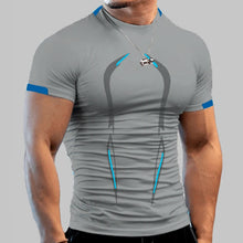 Load image into Gallery viewer, Stylish Gym Workout Compression Shirts for Men Athletic Quick Dry Tshirt Tees Running Undershirts Summer Short Sleeve Rash Guard
