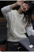 Load image into Gallery viewer, Minimal Knit Sweater Vest Women
