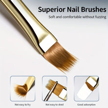 Load image into Gallery viewer, 2pcs Wide Soft Bristle Nail Brush Gradient Design Acrylic Handle Gel Polish Applicator Nail Tools
