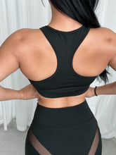 Load image into Gallery viewer, Women's Fitness Yoga Set Nude Mesh Splicing Bra with High-Waisted Leggings Cross-Border Fishing Net Design for Comfortable Wear
