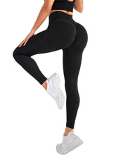 Load image into Gallery viewer, Women's Leggings Workout Cross Waist Elastic Bubble Butt Fitness Seamless Yoga Sports Tight Pants
