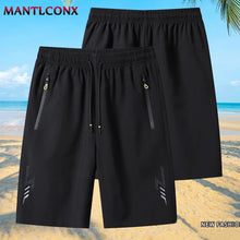 Load image into Gallery viewer, Summer Men's Shorts Cool Sportswear Running Sport Shorts Casual Bottoms Gym Fitness Training Jogging Short Pants Men Black Gray
