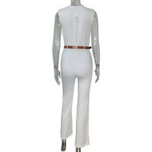 Load image into Gallery viewer, Elegant Deep V Wrap Jumpsuit
