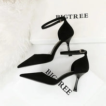 Load image into Gallery viewer, Concise Ankle Strap Mid Heels

