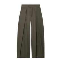Load image into Gallery viewer, Military Green Pleated Wide Pants
