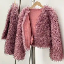 Load image into Gallery viewer, Fur Coat Eco-friendly Coats for Woman Artificial Winter Fur Coat Warm Women's Clothing New in Coats &amp; Jackets Women Tops Stones
