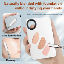 Load image into Gallery viewer, Ultra Thin Foundation Brush Makeup Mixing Palette with Spatula Flat Face Contour Brush Cosmetic Puff Blender Beauty Makeup Tools

