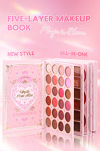 Load image into Gallery viewer, 5 Layers All In One Makeup Book Palette,48 Eyeshadow+6 Blush+Contour Highlight Brow Pomade+6 Lipstick Full Face Makeup Kit
