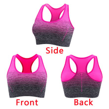 Load image into Gallery viewer, Sports Bra High Stretch Breathable Tops Fitness Women Padded for Running Yoga Gym Crop Bra Gradient Sports Bra for Workout Tops
