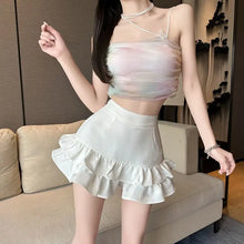 Load image into Gallery viewer, Casual Shorts Skirts for Women in Spring and Summer 2025 New Fashionable and Slim Hot Girls Ruffled A-line Skirt Skirt Pants
