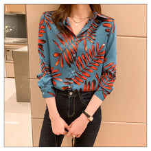 Load image into Gallery viewer, Fashion ladies shirts New elegant Women Blouses Long Sleeve Button-Down Tops blusa mujer
