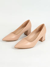 Load image into Gallery viewer, Women Chunky Heel Pointed Toe Pumps
