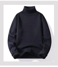 Load image into Gallery viewer, Men's Fleece Thicker Sweater Turtleneck Warm Pullover High Quality Male Slim Knitted Wool Sweaters For Winter Plus Size 4XL
