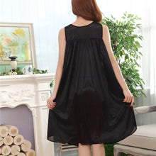 Load image into Gallery viewer, Embroidery Transparent Slip Sleepwear for Sleeping Big Size Night Dress Sexy Lingerie Nightgown Women Home Clothing
