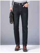 Load image into Gallery viewer, Men Fashion Straight Jeans Men 2025 New Stretch Slim Fit Pants Comfortable Soft Business Denim Trousers Male Brand Clothing
