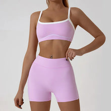Load image into Gallery viewer, Woman Yoga Sport Outfit for Fitness Two Pieces Short Pant Sets Suits Tracksuit Sportswear Woman Gym Yoga Workout Clothes
