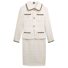 Load image into Gallery viewer, Elegant Tweed Collar Mini Dress
