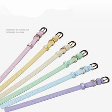 Load image into Gallery viewer, Cute Dog Accessories PU Leather Pet Collar Daisy Decoration Alloy Buckle Head Traction Rope Neck Loop for Cat Teddy Schnauzer
