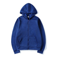 Load image into Gallery viewer, Men’s High Street Solid Zip-Up Hoodie
