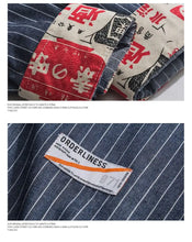 Load image into Gallery viewer, Retro Striped Workwear Shirt Women
