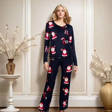 Load image into Gallery viewer, Santa Print Winter Pajama Set
