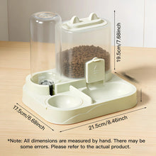 Load image into Gallery viewer, 2-in-1 Large Pet Feeder &amp; Water Dispenser, Dry Wet Separation, Durable Plastic, Transparent, No Battery, For Cats Dogs Travel
