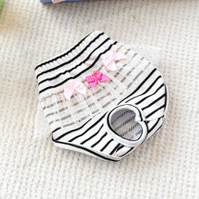 Load image into Gallery viewer, Striped Cotton Puppy Panties Set
