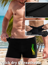 Load image into Gallery viewer, Swimming Trunks with Fashion Prints Men Quick Dry Beach Boxer Shorts with Drawstring Boy Swimwear Underpants
