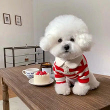 Load image into Gallery viewer, Striped Pet Shirt Soft Pullover Outfit Suitable For Puppy Dogs Cats Schnauzers Pomeranians Daily Casual Pet Apparel
