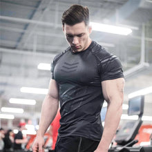 Load image into Gallery viewer, 2023 New gym shirt Men Compression T-shirt men Shirts Skinny Tee Shirt Male Gyms Running T-shirt Fitness Sports men's t-shirts
