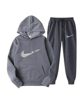 Load image into Gallery viewer, Men Tracksuit 2 Pieces Sets Hooded Sweatshirt +Drawstring Pants Male Hoodies Running Sportswear Men Women Autumn Sportwear
