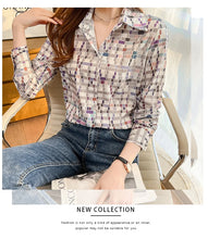 Load image into Gallery viewer, Fashion ladies shirts New elegant Women Blouses Long Sleeve Button-Down Tops blusa mujer
