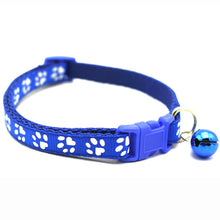 Load image into Gallery viewer, Pet Collar With Bell Cartoon Footprint Colorful Dog Puppy Cat Accessories Kitten Collar Adjustable Safety Bell Ring Necklace Pet
