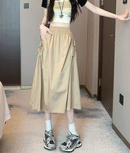 Load image into Gallery viewer, Drawstring Cargo A-Line Midi Skirt
