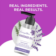 Load image into Gallery viewer, Lavender Massage Oil for Calming, Soothing and Relaxing Muscles Massage Oil for Massage Ideal Body Oil for Skin Moisturizing
