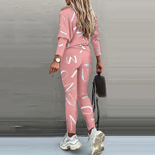 Load image into Gallery viewer, Women's Yoga Set Soft Outfit Letters Print Long Sleeve Top Spring Tracksuit Casual Sports Fitness Yoga Suit
