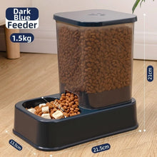 Load image into Gallery viewer, 1.2L/1.5L Pet Automatic Feeder Plastic Large Capacity Cat Dog Water Dispenser Feeder Set 3 Colors 2 Styles
