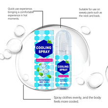 Load image into Gallery viewer, Cooling Spray for Body 50ml Summer Face Refreshing Mist Mint Scent Instant Cooling Spray for Adults Outdoor Activities Workout
