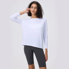 Load image into Gallery viewer, Yoga Long Sleeve Workout Top Running Clothes Physical Shirts &amp; Blouses Top Fitness Loose T-shirt Clothing Sportswear Woman Gym
