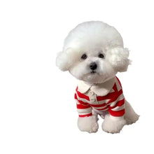 Load image into Gallery viewer, Striped Pet Shirt Soft Pullover Outfit Suitable For Puppy Dogs Cats Schnauzers Pomeranians Daily Casual Pet Apparel
