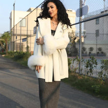 Load image into Gallery viewer, Fox Fur Woolen Coats Women's Short Coat Office Lady Removable Elegant Double-sided Wool Overcoat 2025 New Cardigan Jacket
