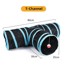 Load image into Gallery viewer, Cat Tunnel Pet Supplies Cat S T Pass Play Tunnel Foldable Cat Tunnel Cat Toy Breathable Drill Barrel for Indoor loud paper
