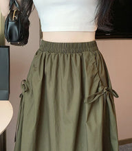 Load image into Gallery viewer, Drawstring Cargo A-Line Midi Skirt
