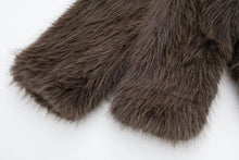 Load image into Gallery viewer, HH 2024 Women 's Vintage Soild Faux Fur Coat Turn-down Collar Long Sleeve Warm Plush Wool Coats Lady Winter Autumn Outwear
